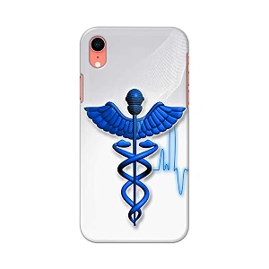 printfidaa medical doctor logo symbol printed designer hard back case for apple iphone xr 6134 a2105 a1984 a2107 a2108 back cover -h8 vkm2023