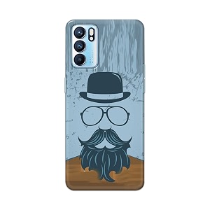 PRINTFIDAA Mustache Beard and Hairstyle Hipster in