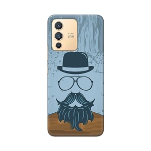 PRINTFIDAA Mustache Beard and Hairstyle Hipster in