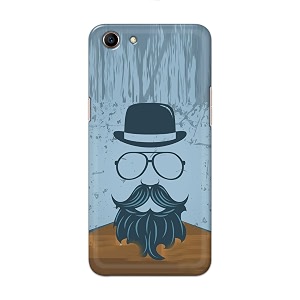 printfidaa mustache beard and hairstyle hipster in glasses printed designer hard case for oppo a1  oppo a83 oppo cph1729 back cover -e rpm1002