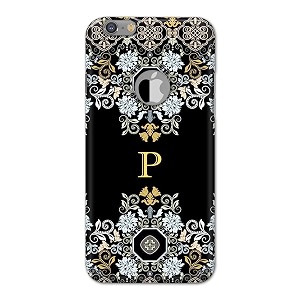 printfidaa name ii initial ii letter floral pattern alphabet p printed designer hard back case for apple iphone 6 logo 4734  iphone 6s logo 4734 back cover -h8 vkm2026