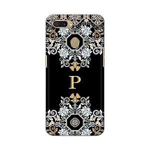 printfidaa name ii initial ii letter floral pattern alphabet p printed designer hard back case for oppo a7  oppo a5s  oppo a12  oppo a11k  oppo a12s  cph1909 back cover -h8 vkm2026