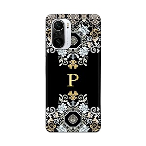 printfidaa name ii initial ii letter floral pattern alphabet p printed designer hard back case for poco f3  mi 11x  mi 11x pro back cover -h8 vkm2026