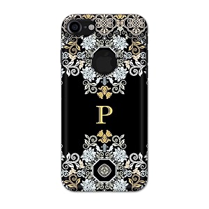 printfidaa name ii initial ii letter floral pattern alphabet p printed designer hard back case for apple iphone 7 logo 4734  iphone 8 logo 4734 a1778 a1660 back cover -h8 vkm2026