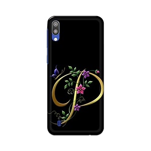 printfidaa name ii initial ii letter alphabet p in flower printed designer hard back case for samsung galaxy m10 sm-m105g  ds sm-m105f  ds back cover -h8 vkm2022