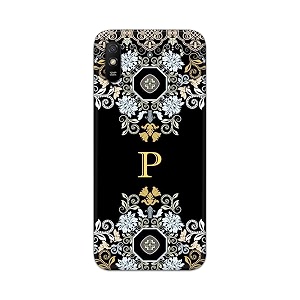 printfidaa name ii initial ii letter floral pattern alphabet p printed designer hard back case for redmi 9a  redmi 9i back cover -h8 vkm2026