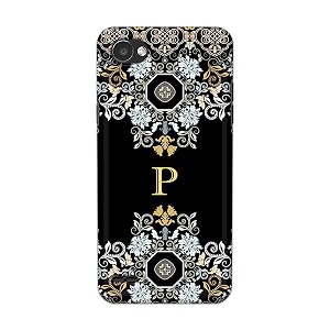 printfidaa name ii initial ii letter floral pattern alphabet p printed designer hard back case for lg q6  q6 plus  q6 m700n m700a m700dsk m700an back cover -h8 vkm2026