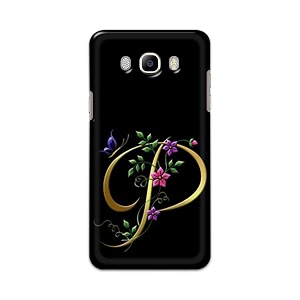 printfidaa name ii initial ii letter alphabet p in flower printed designer hard back case for samsung galaxy j7 2016  on 8 2016 j710f j710fn j710m j710h back cover -h8 vkm2022
