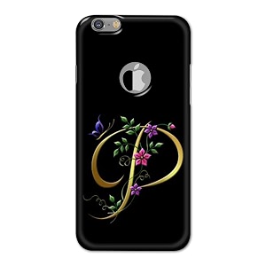 printfidaa name ii initial ii letter alphabet p in flower printed designer hard back case for apple iphone 6 logo 4734  iphone 6s logo 4734 back cover -h8 vkm2022
