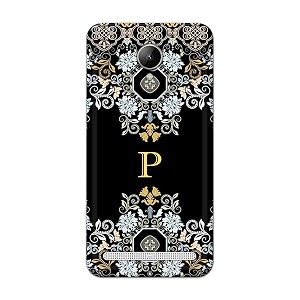 printfidaa name ii initial ii letter floral pattern alphabet p printed designer hard back case for lenovo c2 k10a40 back cover -h8 vkm2026