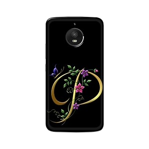 printfidaa name ii initial ii letter alphabet p in flower printed designer hard back case for motorola moto e4 plus xt1770 xt1773 motorola moto e plus 4th gen back cover -h8 vkm2022