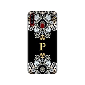printfidaa name ii initial ii letter floral pattern alphabet p printed designer hard back case for samsung galaxy a20s sm-a207f  ds sm-a207m  ds sm-a2070 back cover -h8 vkm2026