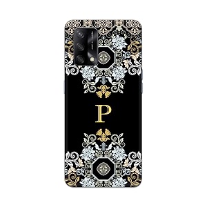 printfidaa name ii initial ii letter floral pattern alphabet p printed designer hard back case for oppo f19  oppo a74 4g back cover -h8 vkm2026