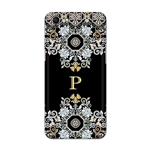 printfidaa name ii initial ii letter floral pattern alphabet p printed designer hard back case for oppo a1  oppo a83 oppo cph1729 back cover -h8 vkm2026