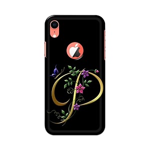printfidaa name ii initial ii letter alphabet p in flower printed designer hard back case for apple iphone xr logo 6134 a2105 a1984 a2107 a2108 back cover -h8 vkm2022