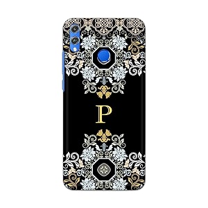 printfidaa name ii initial ii letter floral pattern alphabet p printed designer hard back case for honor 8x jsn-l11 jsn-l21 jsn-l22 jsn-l23 back cover -h8 vkm2026