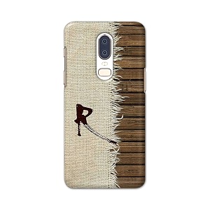 printfidaa name ii initial ii letter alphabet r chinese font printed designer hard back case for oneplus 6 back cover -h8 vkm2029
