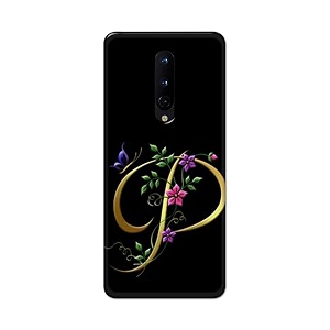 printfidaa name ii initial ii letter alphabet p in flower printed designer hard back case for oneplus 8 65534 back cover -h8 vkm2022