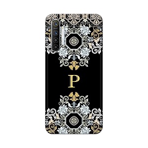 printfidaa name ii initial ii letter floral pattern alphabet p printed designer hard back case for realme xtrealme x2 back cover -h8 vkm2026