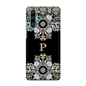 printfidaa name ii initial ii letter floral pattern alphabet p printed designer hard back case for huawei p30 provog-l29 vog-l09 vog-l04 vog-al00 vog-al10 back cover -h8 vkm2026