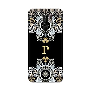 printfidaa name ii initial ii letter floral pattern alphabet p printed designer hard back case for redmi 9 primepoco m2  poco m2 reloaded back cover -h8 vkm2026