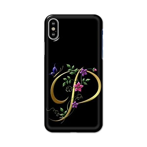 printfidaa name ii initial ii letter alphabet p in flower printed designer hard back case for apple iphone xiphone 10  iphone teniphone xs back cover -h8 vkm2022