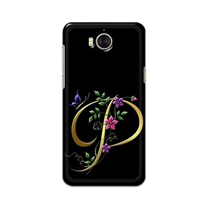 printfidaa name ii initial ii letter alphabet p in flower printed designer hard back case for huawei y5 2017  huawei y6 2017  nova young mya-l03l23 l02l22 back cover -h8 vkm2022