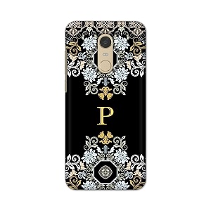 printfidaa name ii initial ii letter floral pattern alphabet p printed designer hard back case for redmi note 5  redmi 5 plus back cover -h8 vkm2026