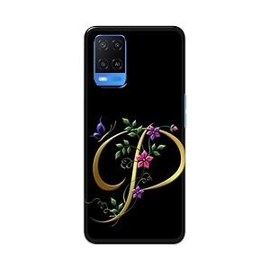printfidaa name ii initial ii letter alphabet p in flower printed designer hard back case for oppo a54 back cover -h8 vkm2022