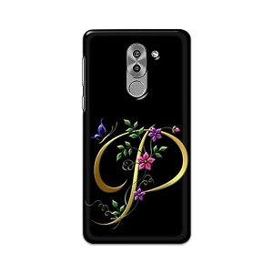 printfidaa name ii initial ii letter alphabet p in flower printed designer hard back case for honor 6x  gr5 2017 bln-al10 bll-l22 bln-l21 back cover -h8 vkm2022