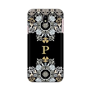 printfidaa name ii initial ii letter floral pattern alphabet p printed designer hard back case for samsung galaxy j7 2017  samsung j7 pro j730f  ds back cover -h8 vkm2026