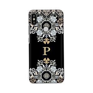 printfidaa name ii initial ii letter floral pattern alphabet p printed designer hard back case for redmi y2  redmi s2 back cover -h8 vkm2026