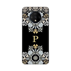printfidaa name ii initial ii letter floral pattern alphabet p printed designer hard back case for oneplus 7t back cover -h8 vkm2026
