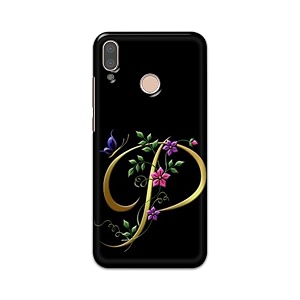 printfidaa name ii initial ii letter alphabet p in flower printed designer hard back case for huawei p20 litehuawei nova 3e ane-lx1 ane-lx2 ane-lx3 back cover -h8 vkm2022