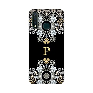 printfidaa name ii initial ii letter floral pattern alphabet p printed designer hard back case for vivo y19  vivo u3 65334 back cover -h8 vkm2026