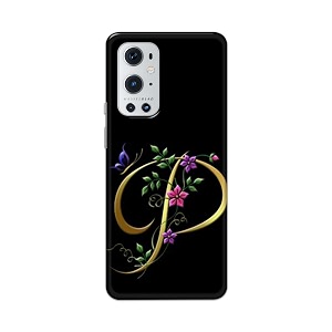 printfidaa name ii initial ii letter alphabet p in flower printed designer hard back case for oneplus 9 pro back cover -h8 vkm2022
