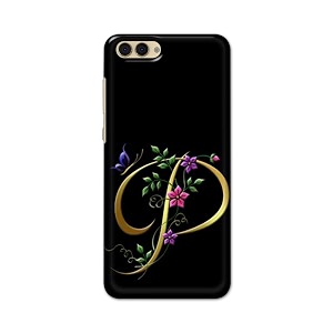 printfidaa name ii initial ii letter alphabet p in flower printed designer hard back case for honor view 10 honor v10 back cover -h8 vkm2022