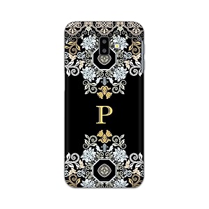 printfidaa name ii initial ii letter floral pattern alphabet p printed designer hard back case for samsung galaxy j6 plus 2018 6034 sm-j610fn  ds back cover -h8 vkm2026