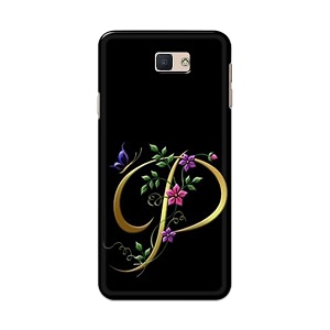 printfidaa name ii initial ii letter alphabet p in flower printed designer hard back case for samsung onnxt  j7 prime  j7 prime 2  on7 prime  on7 2016 back cover -h8 vkm2022