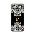 PRINTFIDAA Name II Initial II Letter Floral Pattern Alphabet P Printed Designer Hard Back Case for Honor View 10, Honor V10 Back Cover -(H8) VKM2026