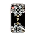 PRINTFIDAA Name II Initial II Letter Floral Pattern Alphabet P Printed Designer Hard Back Case for Apple iPhone XR (6.1"), A2105, A1984, A2107, A2108 Back Cover -(H8) VKM2026