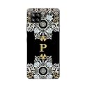 PRINTFIDAA Name II Initial II Letter Floral Pattern Alphabet P Printed Designer Hard Back Case for Samsung Galaxy M42 5G / Samsung Galaxy A42 5G Back Cover -(H8) VKM2026