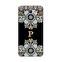 PRINTFIDAA Name II Initial II Letter Floral Pattern Alphabet P Printed Designer Hard Back Case for Samsung OnNxt / J7 Prime / J7 Prime 2 / On7 Prime / On7 (2016) Back Cover -(H8) VKM2026
