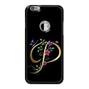 PRINTFIDAA Name II Initial II Letter Alphabet P in Flower Printed Designer Hard Back Case for Apple iPhone 6 Logo (4.7") / iPhone 6S Logo (4.7") Back Cover -(H8) VKM2022