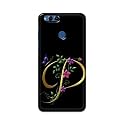 PRINTFIDAA Name II Initial II Letter Alphabet P in Flower Printed Designer Hard Back Case for Honor 7X, Huawei Mate SE, BND-L21, BND-L22, BND-L24, BND-L34, BND-AL10 Back Cover -(H8) VKM2022