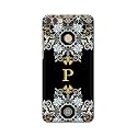 PRINTFIDAA Name II Initial II Letter Floral Pattern Alphabet P Printed Designer Hard Back Case for Huawei Y9 (2018) Back Cover -(H8) VKM2026