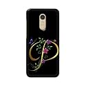 PRINTFIDAA Name II Initial II Letter Alphabet P in Flower Printed Designer Hard Back Case for Redmi Note 5 / Redmi 5 Plus Back Cover -(H8) VKM2022
