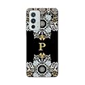 PRINTFIDAA Name II Initial II Letter Floral Pattern Alphabet P Printed Designer Hard Back Case for OnePlus 9RT 5G Back Cover -(H8) VKM2026