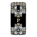 PRINTFIDAA Name II Initial II Letter Floral Pattern Alphabet P Printed Designer Hard Back Case for Samsung Galaxy A5 (2018) / Samsung A8 (2018), A530F, A530F / DS Back Cover -(H8) VKM2026