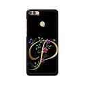 PRINTFIDAA Name II Initial II Letter Alphabet P in Flower Printed Designer Hard Back Case for Huawei Y9 (2018) Back Cover -(H8) VKM2022